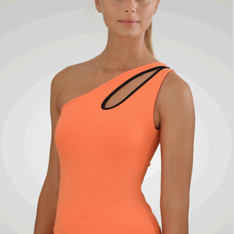 Anita one shoulder top orange